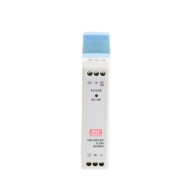MDR-10-15 MEANWELL 10W 15VDC 0,67A 115/230VAC enkelvoudige uitgang Industriële DIN Rail voeding