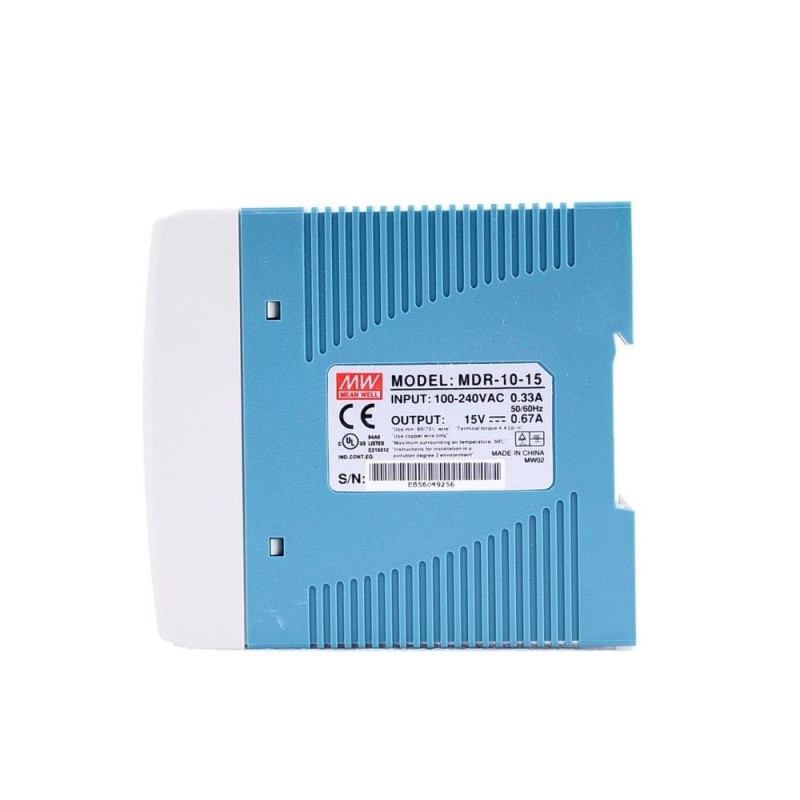 MDR-10-15 MEANWELL 10W 15VDC 0,67A 115/230VAC enkelvoudige uitgang Industriële DIN Rail voeding