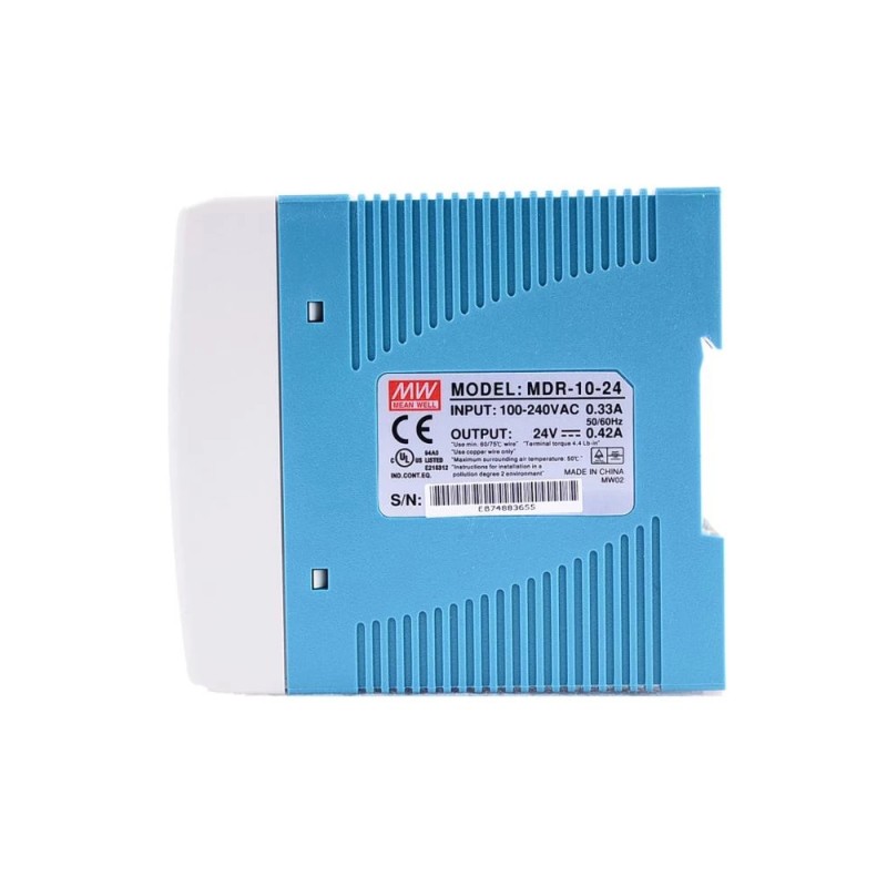 MDR-10-24 MEANWELL 10W 24VDC 0,42A 115/230VAC DIN Rail voeding