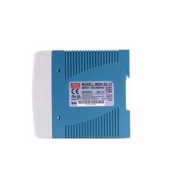 MDR-20-15 MEANWELL 20W 15VDC 1,34A 115/230VAC enkelvoudige uitgang Industriële DIN Rail voeding