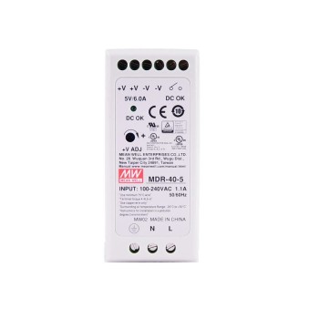 MDR-40-5 MEANWELL 30W 5VDC 6A 115/230VAC enkelvoudige uitgang Industriële DIN Rail voeding