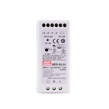 MDR-60-24 MEANWELL 60W 24VDC 2,5A 115/230VAC DIN Rail voeding
