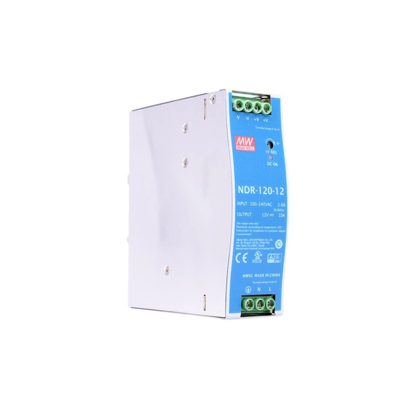 NDR-120-12 MEANWELL 120W 12VDC 10A 115/230VAC enkelvoudige uitgang Industriële DIN RAIL