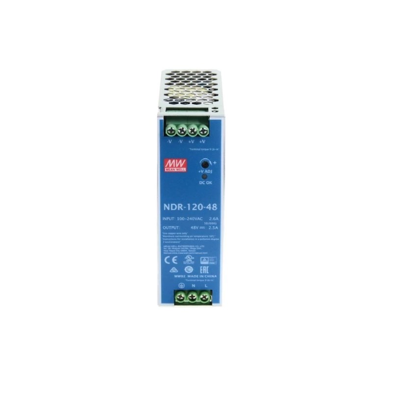 NDR-120-48 MEANWELL 120W 48VDC 2,5A 115/230VAC enkelvoudige uitgang Industriële DIN RAIL
