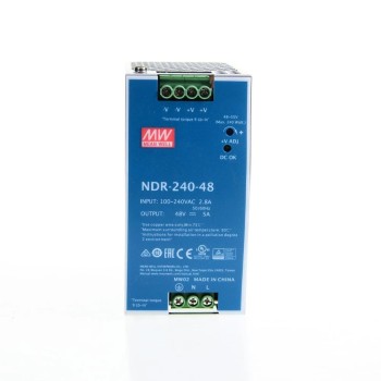 NDR-240-48 MEANWELL 240W 48VDC 5A 115/230VAC enkelvoudige uitgang Industriële DIN RAIL