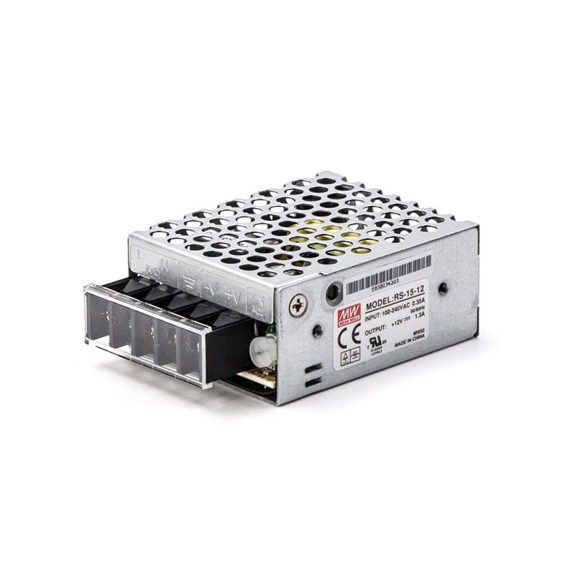 RS-15-12 MEANWELL 15,6W 1,3A 12VS enkelvoudige uitgang schakelende voeding