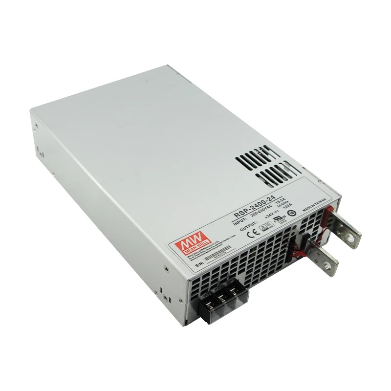 RSP-2400-24 MEANWELL 2400W 24VDC 100A 180/230VAC voeding met enkele uitgang