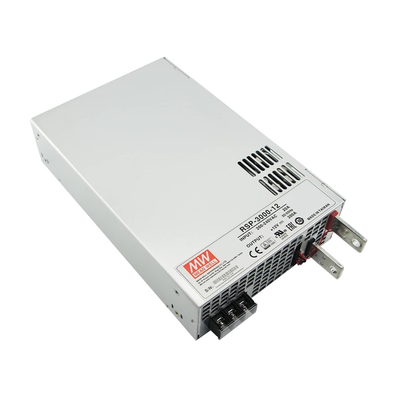 RSP-3000-12 MEANWELL 2400W 12VDC 200A 180/230VAC voeding met enkele uitgang