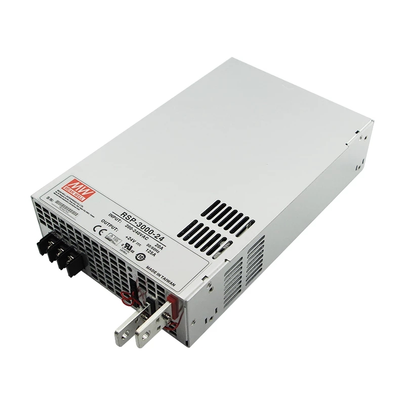 RSP-3000-24 MEANWELL 3000W 24VDC 125A 180/230VAC voeding met enkele uitgang