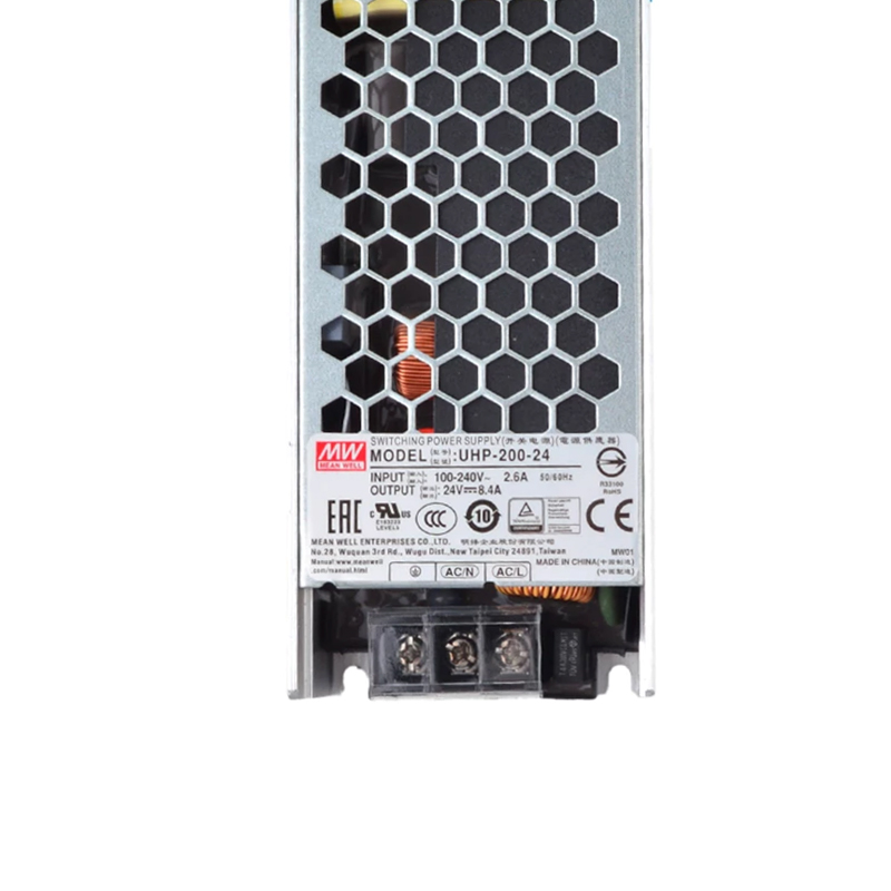 UHP-200-24 MEANWELL 201,6W 24VDC 8,4A 115/230VAC Slim TypeMet PFC schakelende voeding UHP-200-24 MEANWELL 201,6W 24VDC 8,4A 115/230VAC Slim TypeMet PFC schakelende voeding