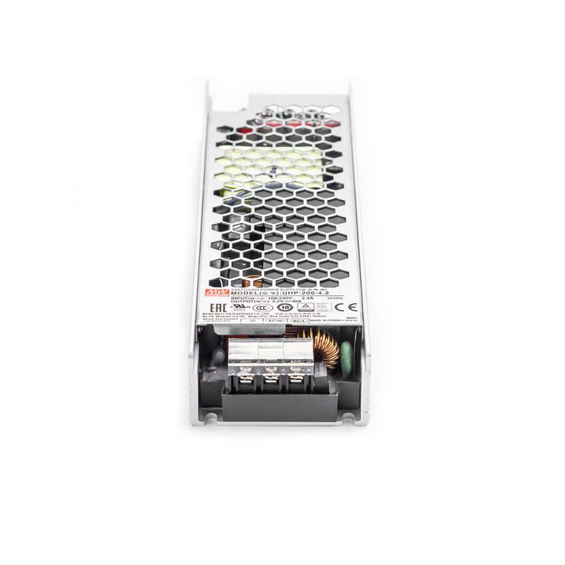 UHP-200-4.2 MEANWELL 168W 4,2VDC 40A 115/230VAC Slim TypeMet PFC schakelende voeding
