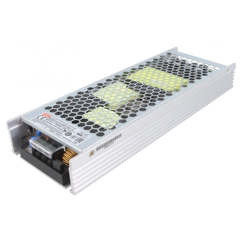 UHP-500-15 MEANWELL 501W 15VDC 33,4A 115/230VAC Slim TypeMet PFC schakelende voeding