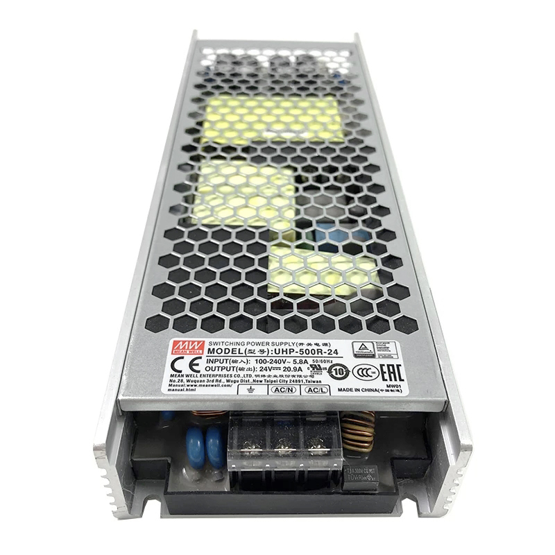 UHP-500R-24 MEANWELL 501,6W 20,9A 115/230VAC Slim TypeMet PFC schakelende voeding UHP-500R-24 MEANWELL 501,6W 20,9A 115/230VAC Slim TypeMet PFC schakelende voeding