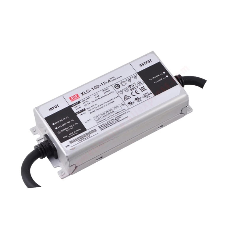 XLG-100-12-A MEANWELL 96W 12VDC 8A 115/230VAC LED-stuurprogramma met constante voedingsmodus