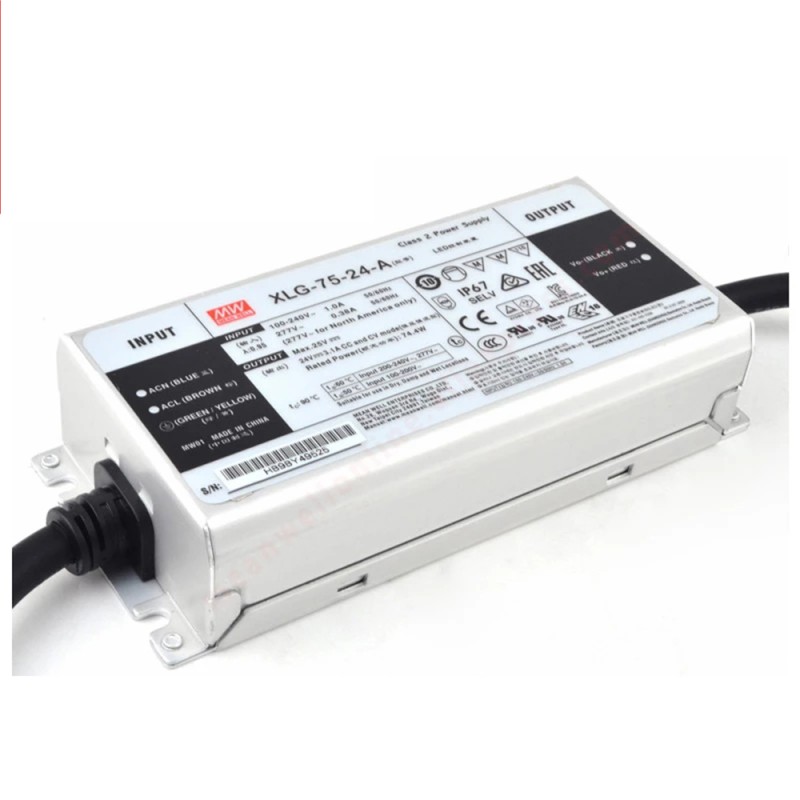 XLG-75-24-A MEANWELL 74,4W 24VDC 3,1A 115/230VAC LED-stuurprogramma met constante energiemodus