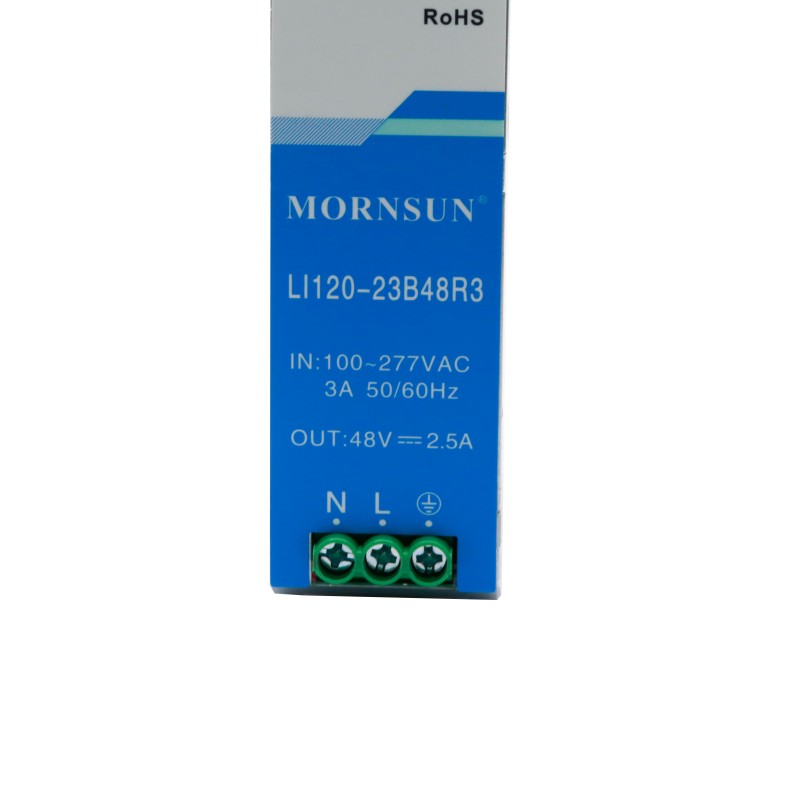 120W 48V 2.5A 85-305VAC/120-430VDC DIN Rail schakelende voeding