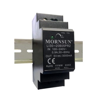 30W 5V 3.0A 85-264VAC/120-370VDC DIN Rail schakelende voeding
