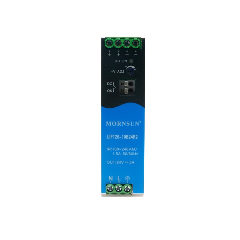 120W 55V 2.2A 85-264VAC/120-370VDC DIN Rail schakelende voeding met PFC-functie