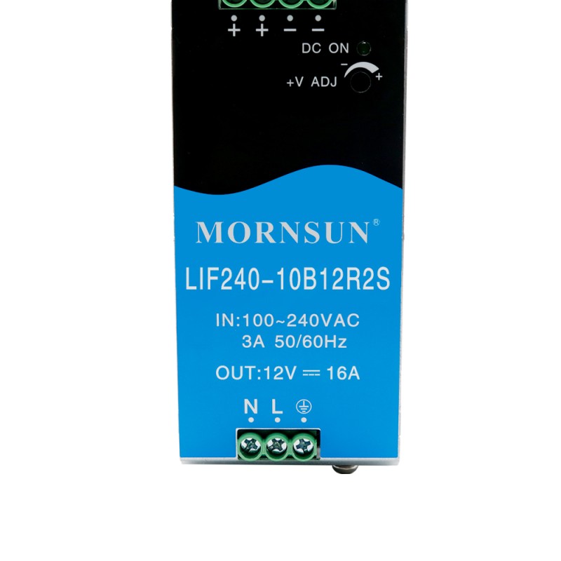 240W 24V 10.0A 85-264VAC/120-370VDC DIN Rail schakelende voeding met PFC-functie