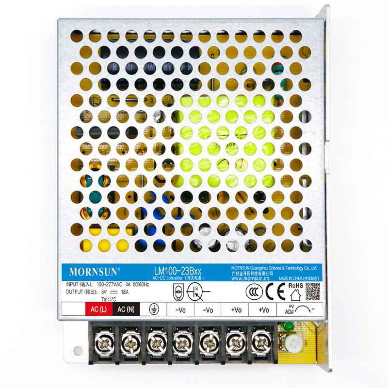 100W 24V 4.5A 85-305VAC/120-430VDC schakelende voeding