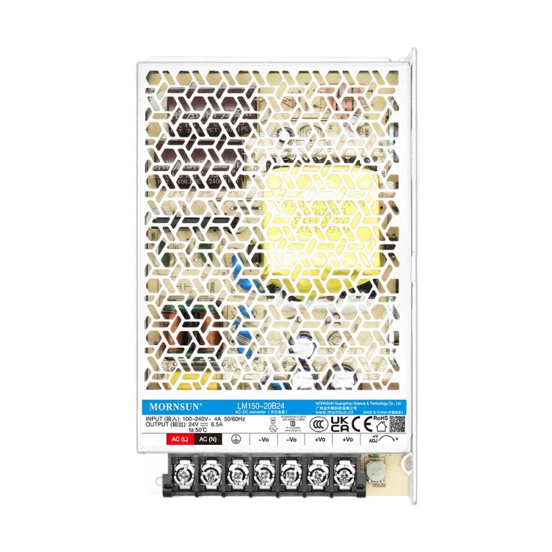150W 24V 6.5A 85-264VAC/120-370VDC schakelende voeding