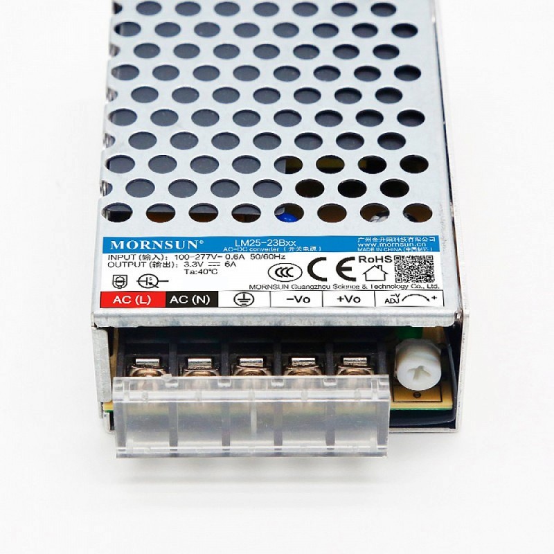 25W 3,3V 6A 85-305VAC/120-430VDC schakelende voeding