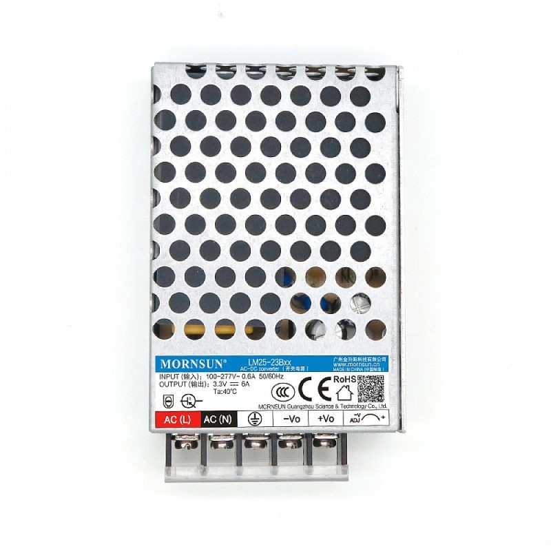 25W 3,3V 6A 85-305VAC/120-430VDC schakelende voeding