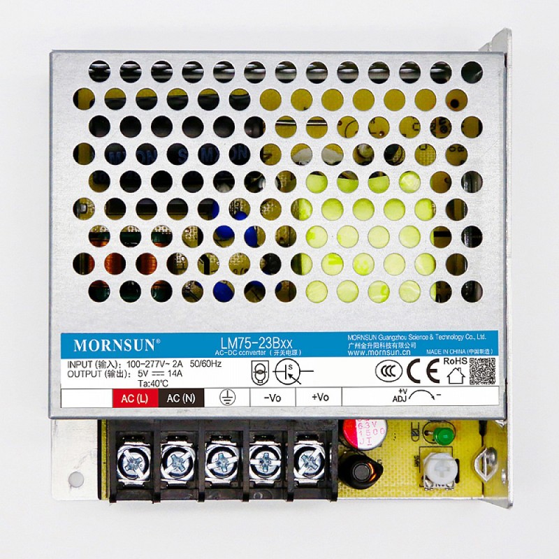 75W 55V 1.36A 85-305VAC/120-430VDC schakelende voeding