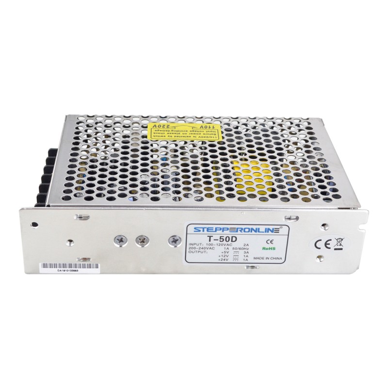50W Triple Output 5V-3A 12V-1A 24V-1A schakelende voeding Stepper Motor CNC Router kits
