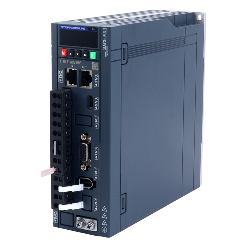 A6H Serie 850W EtherCAT AC Servomotor Kit 1500rpm 5,39Nm met rem 17-bits absolute encoder IP67 - A6H-EC850H2B1-M17 | StepperOnline