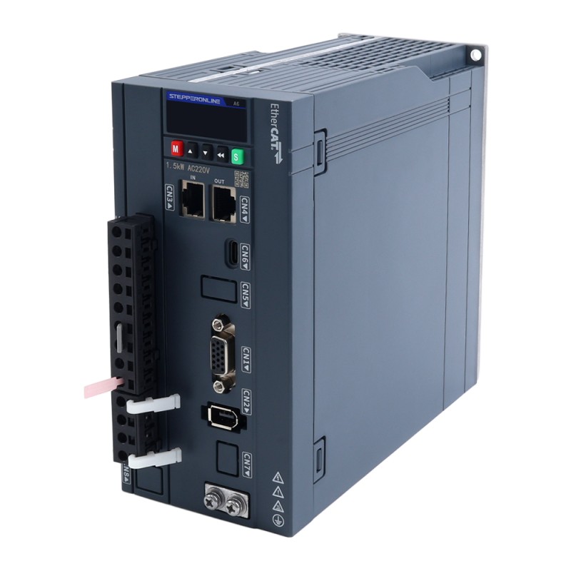 A6H Serie 1300W EtherCAT AC Servomotor Kit 1500rpm 8,34Nm 17-bits absolute encoder IP67 - A6H-EC1300H2A1-M17 | StepperOnline