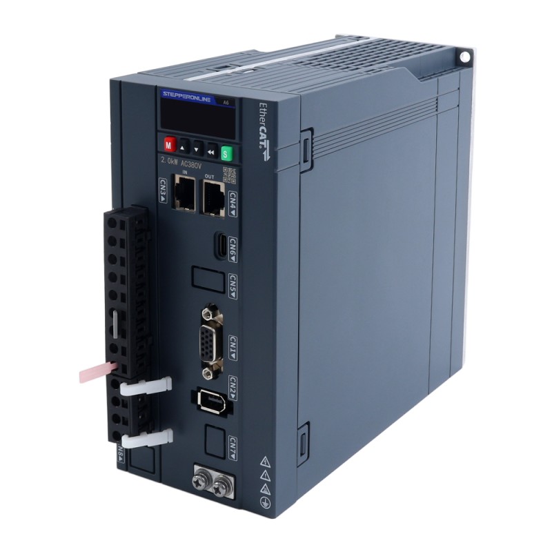 A6H Serie 1800W EtherCAT AC Servomotor Kit 1500rpm 11,50Nm met rem 17-bits absolute encoder IP67 - A6H-EC1800H3B1-M17 | StepperOnline