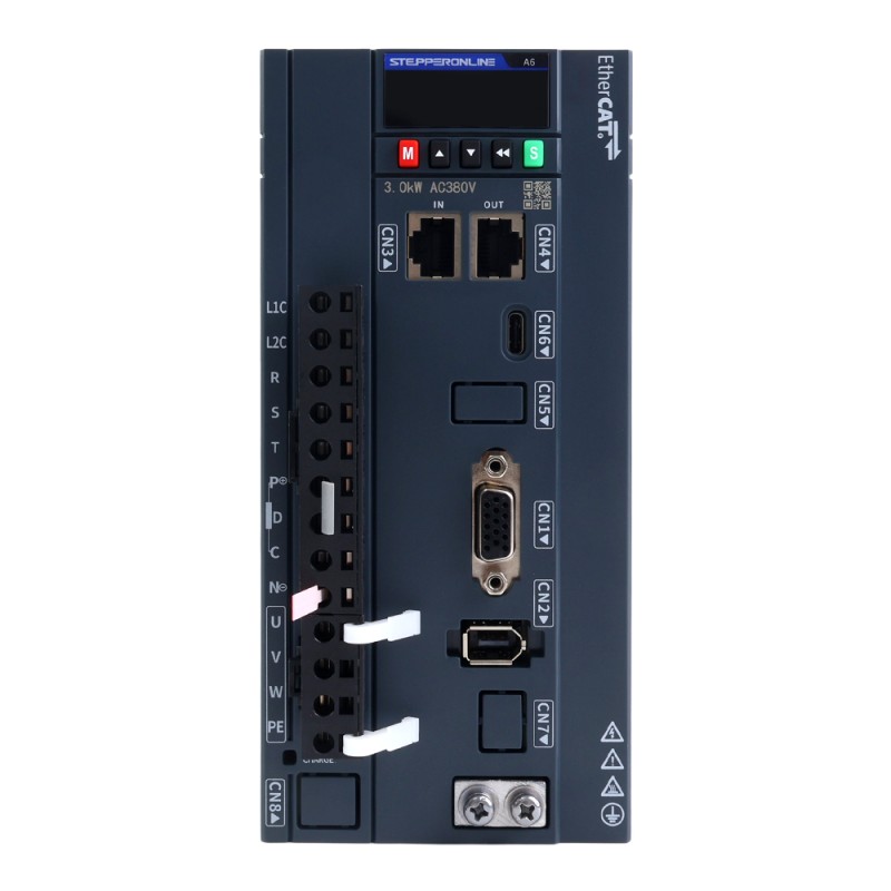 A6H Serie 2900W EtherCAT AC Servomotor Kit 1500rpm 18,60Nm 17-bits absolute encoder IP67 - A6H-EC2900H3A1-M17 | StepperOnline