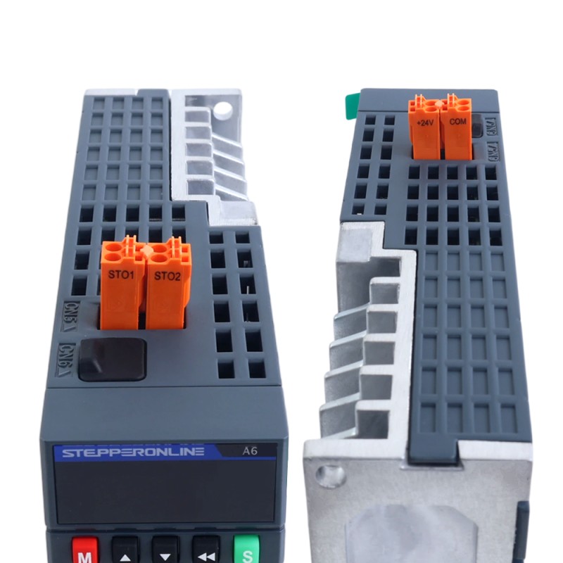 A6 Serie 400W STO Safe Torque Off EtherCAT AC Servomotor Kit 3000rpm 1,27Nm 17-Bits Absoluut Encoder IP67 - A6-EC400H2A1-M17-STO | StepperOnline
