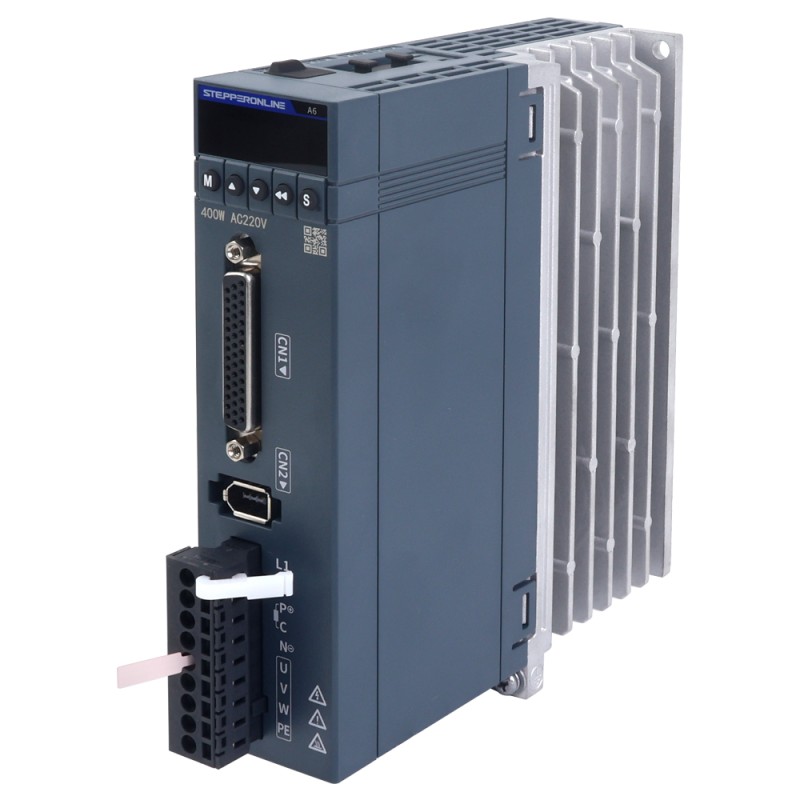 A6-serie 400W RS485 AC-servomotorset 3000rpm 1,27Nm 17-bits absolute encoder IP67 - A6-RS400H2A1-M17 | StepperOnline