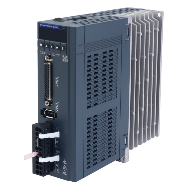 A6-serie 750W RS485 AC-servomotorset 3000rpm 2,39Nm 17-bits absolute encoder IP67 - A6-RS750H2A1-M17 | StepperOnline