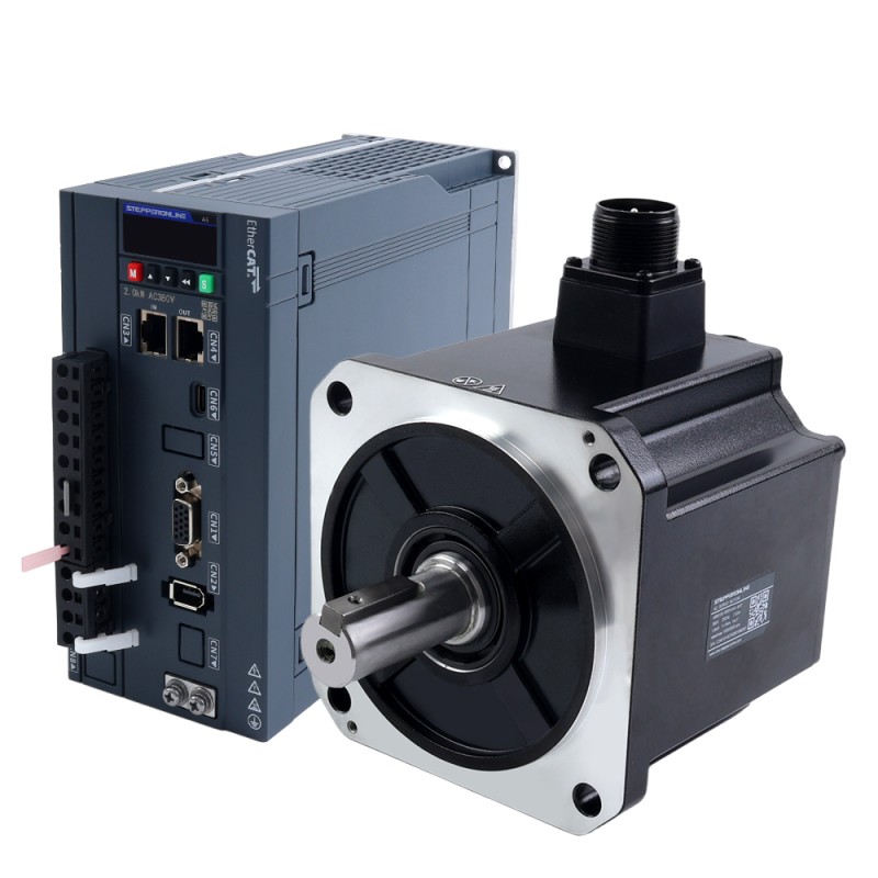 A6H Serie 1800W EtherCAT AC Servomotor Kit 1500rpm 11,50Nm 17-bits absolute encoder IP67 - A6H-EC1800H3A1-M17 | StepperOnline