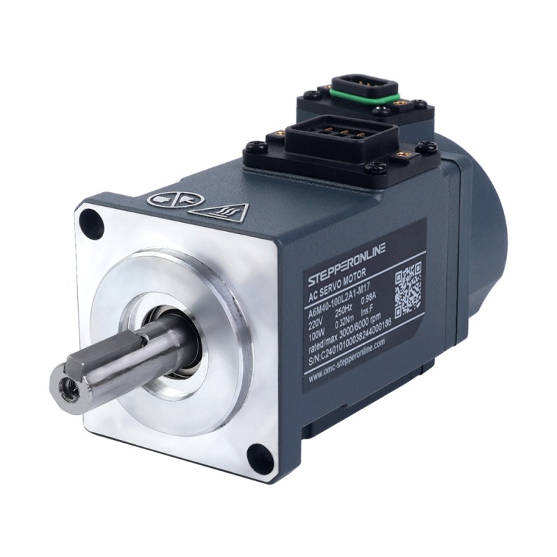 A6-serie 100W EtherCAT AC-servomotorkit 3000rpm 0,32Nm 17-bits absolute encoder IP67 - A6-EC100L2A1-M17 | StepperOnline