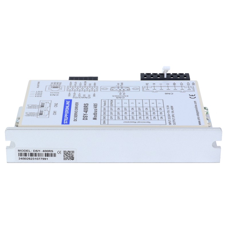 DSY-serie 400W RS485 DC-servomotor 24-70VDC 1,27Nm met rem 3000rpm 17-bits incrementele encoder IP65 - DSY-RS400L2B2-M17S | StepperOnline