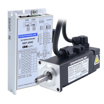 DSY Serie 100W CANopen DC Servomotor 24-70VDC 0,318Nm met Rem 3000rpm 17-Bit Incrementele Encoder IP65