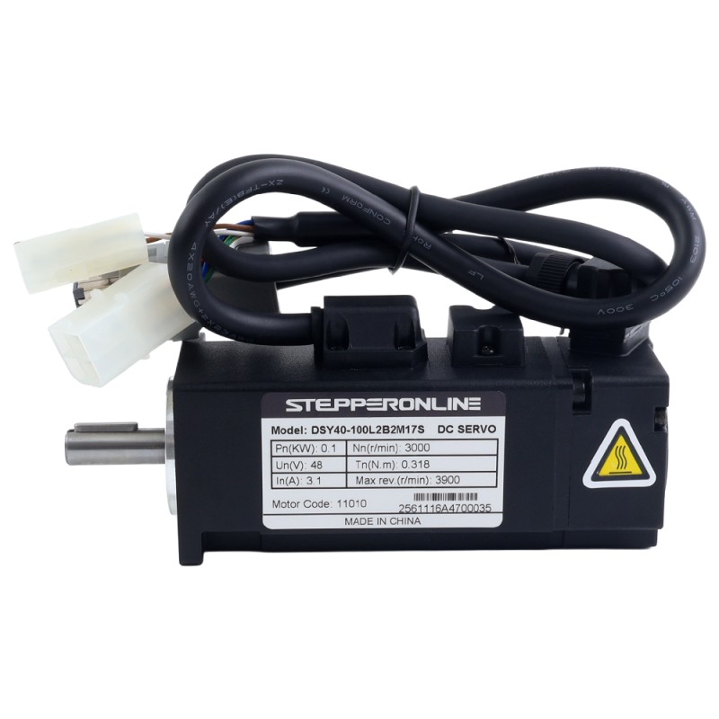 DSY-serie 100W RS485 DC-servomotor 24-70VDC 0,318Nm met rem 3000rpm 17-bits incrementele encoder IP65 - DSY-RS100L2B2-M17S | StepperOnline