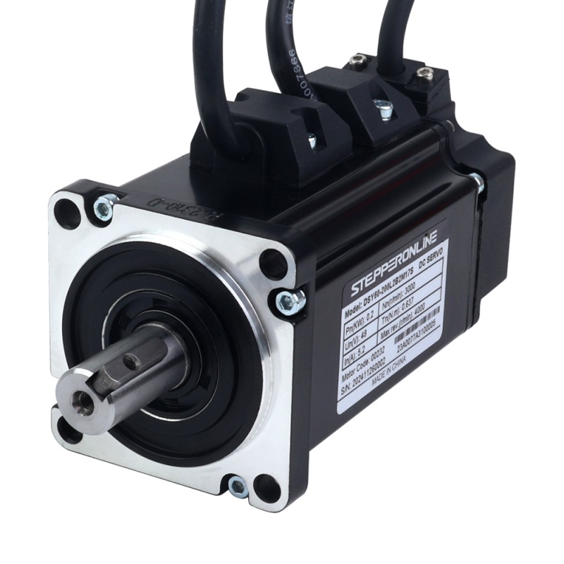 DSY-serie 200W RS485 DC-servomotor 24-70VDC 0,637Nm met rem 3000rpm 17-bits incrementele encoder IP65 - DSY-RS200L2B2-M17S | StepperOnline