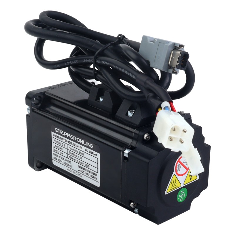 DSY-serie 400W RS485 DC-servomotor 24-70VDC 1,27Nm met rem 3000rpm 17-bits incrementele encoder IP65 - DSY-RS400L2B2-M17S | StepperOnline
