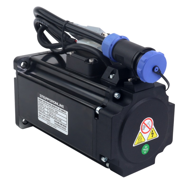 DSY-serie 1000W RS485 DC-servomotor 24-70VDC 3,20Nm met rem 3000rpm 17-bits incrementele encoder IP65 - DSY-RS1000L2B2-M17S | StepperOnline