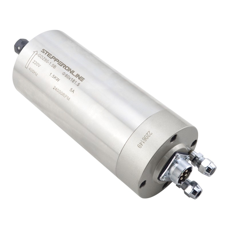 Spindel Motor Water Gekoeld 220V 1.5KW 24000RPM 400Hz ER11 Collet Hout Graveren Frezen Machine STEPPERONLINE CNC VFD Motor 220V AC Spindel