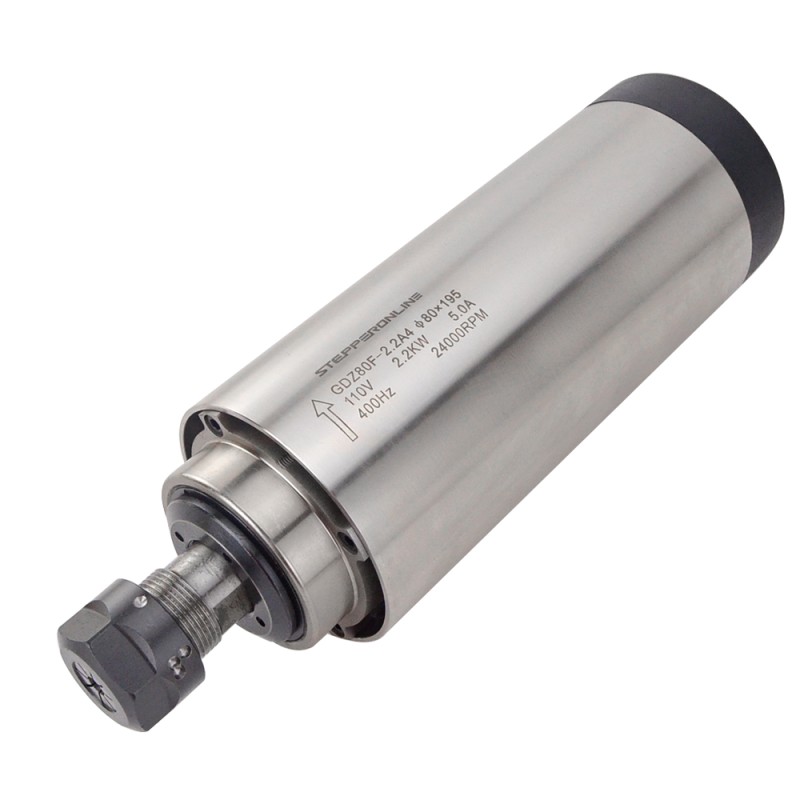 Spindel Motor luchtgekoeld 110V 2.2KW 24000RPM 400Hz ER20 Collet hout graveren frezen Machine STEPPERONLINE CNC VFD Motor 110V AC Spindel 4 lagers