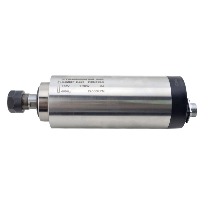 Spindel Motor luchtgekoeld 220V 2.2KW 24000RPM 400Hz ER20 Collet hout graveren frezen Machine STEPPERONLINE CNC VFD Motor 220V AC Spindel 4 lagers