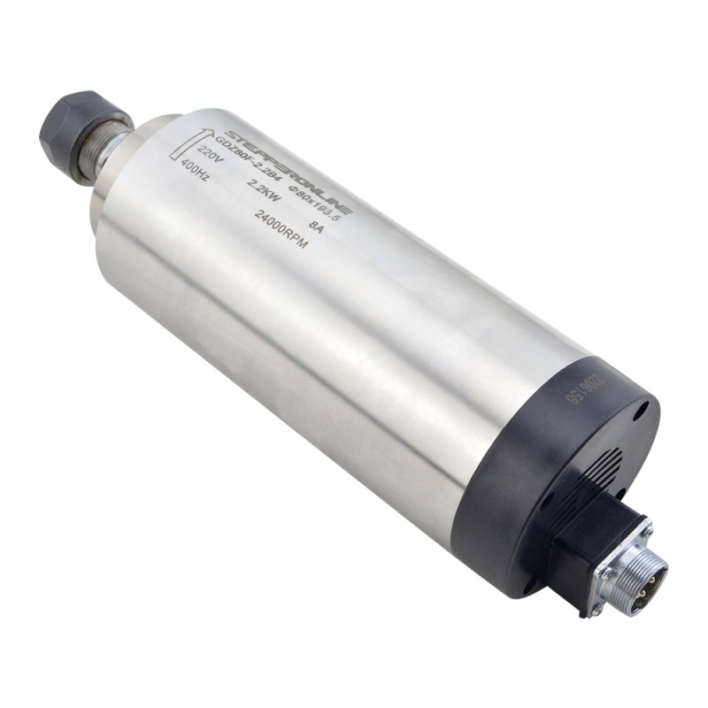 Spindel Motor luchtgekoeld 220V 2.2KW 24000RPM 400Hz ER20 Collet hout graveren frezen Machine STEPPERONLINE CNC VFD Motor 220V AC Spindel 4 lagers