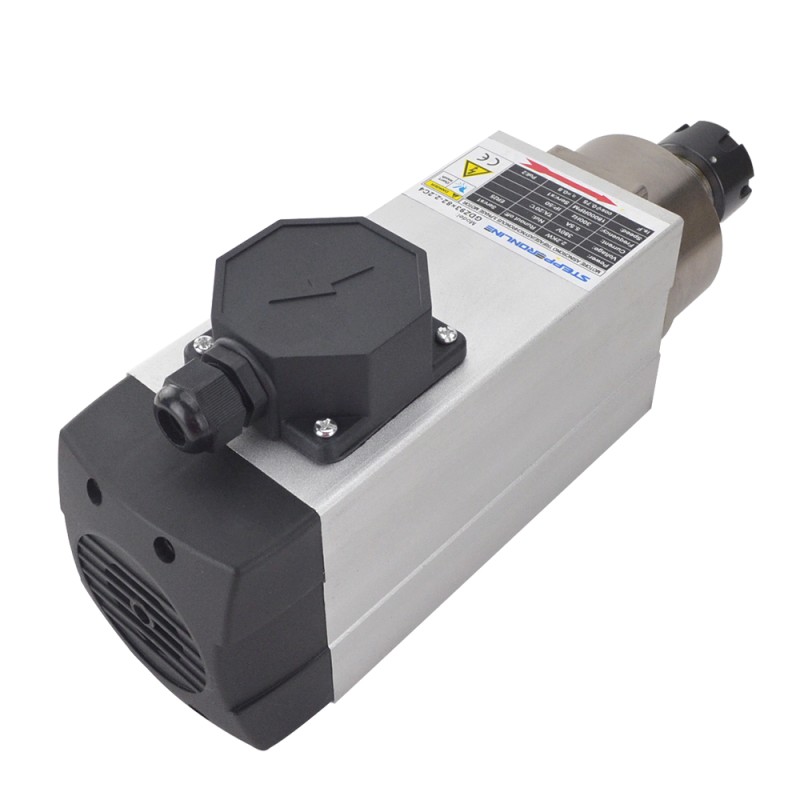 CNC Spindelmotor Luchtgekoeld 380V 2.2KW 18000RPM 300Hz ER25 Spantang