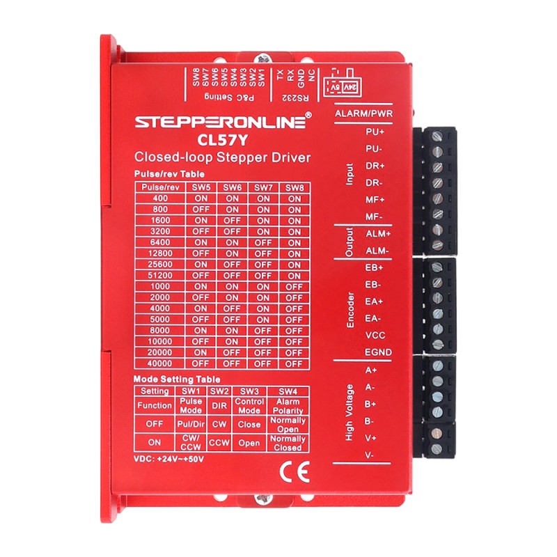 YS Series 4-As 3,00Nm(424,83oz.in) Nema 23 Gesloten Lopen Stappenmotor Kit V2.0 met Voeding - 4-CLYS30A-V20 | StepperOnline